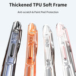 Capa de telemóvel magnética em acrílico transparente com airbag, vedação a vácuo e suporte rotativo, Para iPhone 17 Pro Max, Para iPhone 17 Pro, Para iPhone 17
