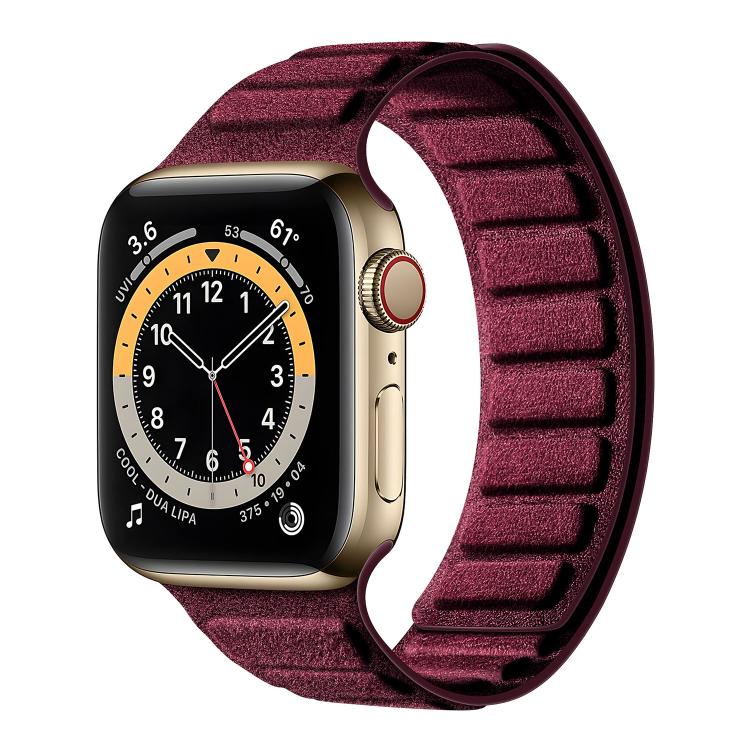 Pulseira de Relógio Quadrada em Camurça Magnética, Para Apple Watch 46mm / 49mm / 45mm / 44mm, Para Apple Watch 42mm / 41mm / 40mm / 38mm