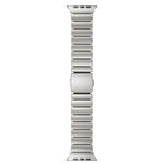 Pulseira de Relógio em Silicone com Fecho Magnético e Conta Única em Aço Inoxidável, Para Apple Watch 46mm / 49mm / 45mm / 44mm