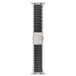 Pulseira de Relógio em Silicone com Fecho Magnético e Conta Única em Aço Inoxidável, Para Apple Watch 46mm / 49mm / 45mm / 44mm