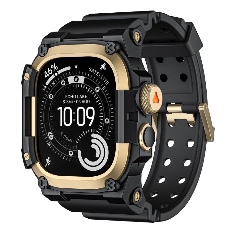Capa protetora metálica com bracelete de relógio TPU de peça única, para Apple Watch Ultra 3 / Ultra 2 / Ultra 1 49mm