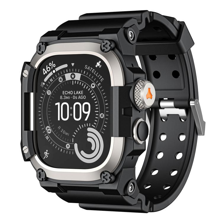 Capa protetora metálica com bracelete de relógio TPU de peça única, para Apple Watch Ultra 3 / Ultra 2 / Ultra 1 49mm