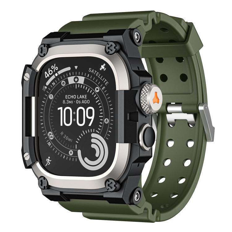 Capa protetora metálica com bracelete de relógio TPU de peça única, para Apple Watch Ultra 3 / Ultra 2 / Ultra 1 49mm
