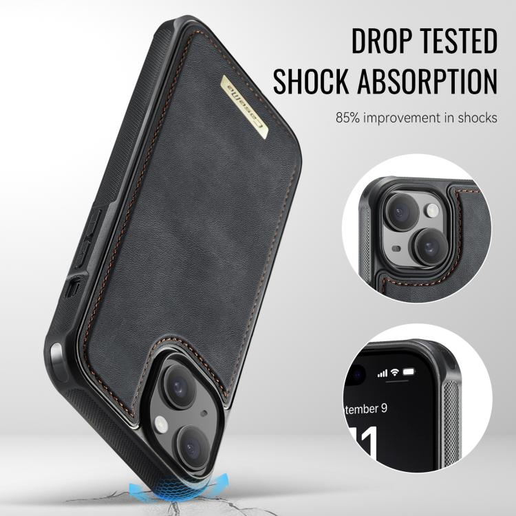 CaseMe Série Me80 Carteira Destacável Magnética em Pele Vegana com RFID, Para iPhone 13, Para iPhone 12 / 12 Pro, Para iPhone 12 Pro Max, Para iPhone 11 Pro Max, Para iPhone 11, Para iPhone 11 Pro