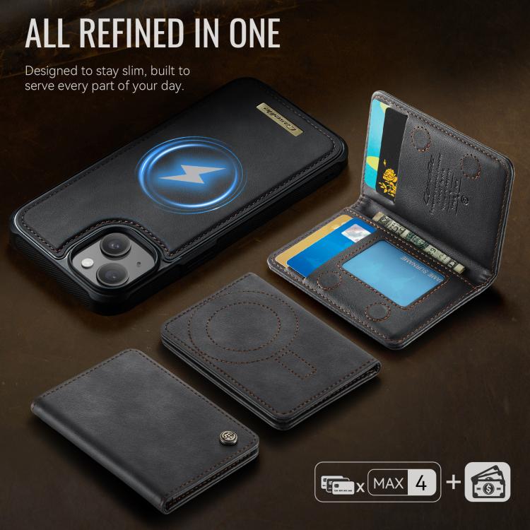 CaseMe Série Me80 Carteira Destacável Magnética em Pele Vegana com RFID, Para iPhone 13, Para iPhone 12 / 12 Pro, Para iPhone 12 Pro Max, Para iPhone 11 Pro Max, Para iPhone 11, Para iPhone 11 Pro