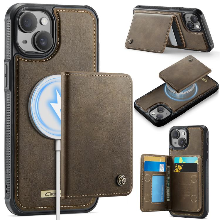 CaseMe Série Me80 Carteira Destacável Magnética em Pele Vegana com RFID, Para iPhone 13, Para iPhone 12 / 12 Pro, Para iPhone 12 Pro Max, Para iPhone 11 Pro Max, Para iPhone 11, Para iPhone 11 Pro