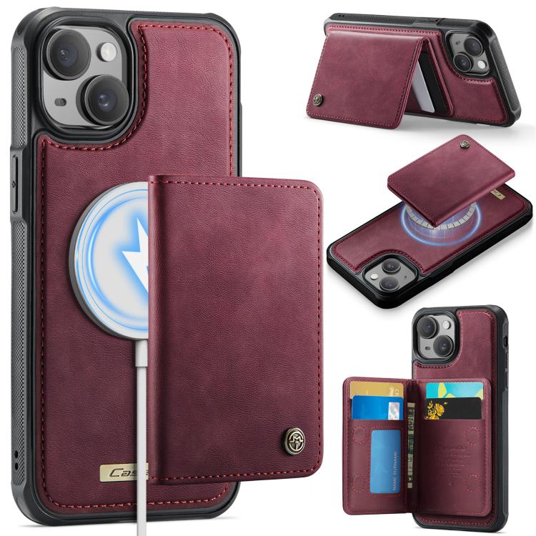 CaseMe Série Me80 Carteira Destacável Magnética em Pele Vegana com RFID, Para iPhone 13, Para iPhone 12 / 12 Pro, Para iPhone 12 Pro Max, Para iPhone 11 Pro Max, Para iPhone 11, Para iPhone 11 Pro