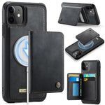 CaseMe Série Me80 Carteira Destacável Magnética em Pele Vegana com RFID, Para iPhone 13, Para iPhone 12 / 12 Pro, Para iPhone 12 Pro Max, Para iPhone 11 Pro Max, Para iPhone 11, Para iPhone 11 Pro