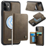 CaseMe Série Me80 Carteira Destacável Magnética em Pele Vegana com RFID, Para iPhone 13, Para iPhone 12 / 12 Pro, Para iPhone 12 Pro Max, Para iPhone 11 Pro Max, Para iPhone 11, Para iPhone 11 Pro
