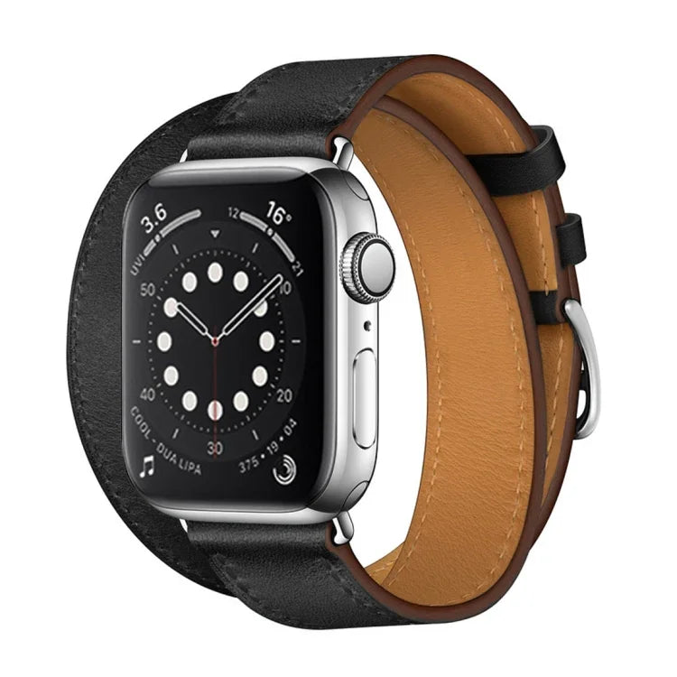 Para Apple Watch 3 / 2 / 1 Geração 42mm Correia Universal de Couro com Duplo Laço