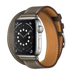 Para Apple Watch 3 / 2 / 1 Geração 42mm Correia Universal de Couro com Duplo Laço