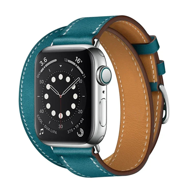 Para Apple Watch 3 / 2 / 1 Geração 42mm Correia Universal de Couro com Duplo Laço