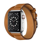 Para Apple Watch 3 / 2 / 1 Geração 42mm Correia Universal de Couro com Duplo Laço