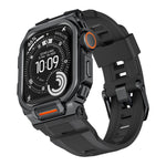 Bracelete de relógio integrada em silicone com capa vibrante de liga de zinco, para Apple Watch Series 11 / 10 46mm