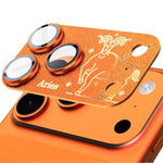 Para iPhone 17 Pro Doze Constelações Armadura Filme Integrado de Metal Fosco de Cobertura Total para Lente da Câmara, Escorpião, Balança, Aquário, Gémeos, Peixes, Leão, Sagitário, Capricórnio, Caranguejo, Touro, Virgem, Carneiro