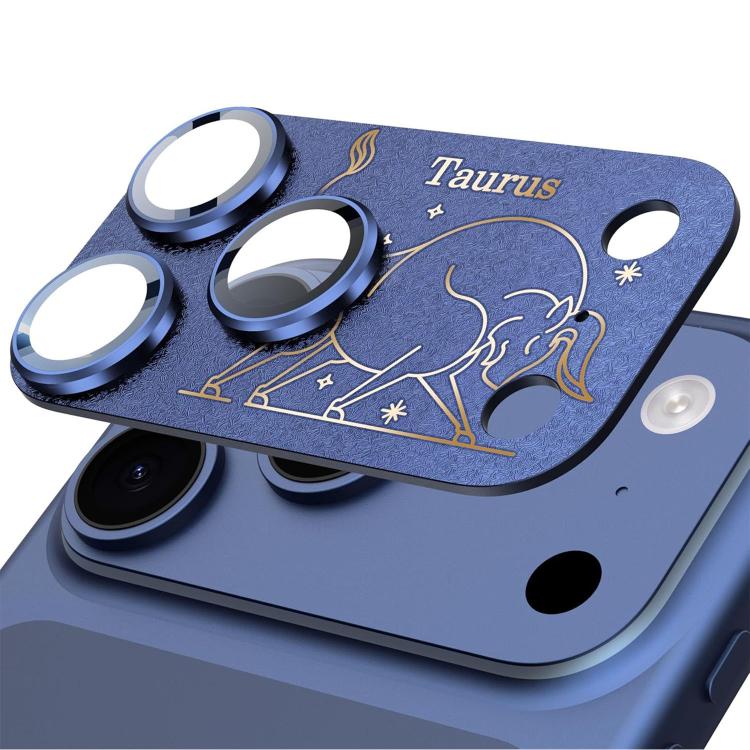 Para iPhone 17 Pro Doze Constelações Armadura Filme Integrado de Metal Fosco de Cobertura Total para Lente da Câmara, Escorpião, Balança, Aquário, Gémeos, Peixes, Leão, Sagitário, Capricórnio, Caranguejo, Touro, Virgem, Carneiro