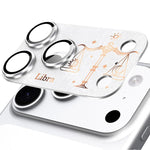 Para iPhone 17 Pro Doze Constelações Armadura Filme Integrado de Metal Fosco de Cobertura Total para Lente da Câmara, Escorpião, Balança, Aquário, Gémeos, Peixes, Leão, Sagitário, Capricórnio, Caranguejo, Touro, Virgem, Carneiro