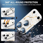 Para iPhone 17 Pro Doze Constelações Armadura Filme Integrado de Metal Fosco de Cobertura Total para Lente da Câmara, Escorpião, Balança, Aquário, Gémeos, Peixes, Leão, Sagitário, Capricórnio, Caranguejo, Touro, Virgem, Carneiro