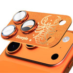 Para iPhone 17 Pro Doze Constelações Armadura Filme Integrado de Metal Fosco de Cobertura Total para Lente da Câmara, Escorpião, Balança, Aquário, Gémeos, Peixes, Leão, Sagitário, Capricórnio, Caranguejo, Touro, Virgem, Carneiro