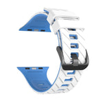 Bracelete de relógio diagonal bicolor em silicone, para Apple Watch 46mm / 49mm / 45mm / 44mm