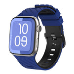 Bracelete de relógio diagonal bicolor em silicone, para Apple Watch 46mm / 49mm / 45mm / 44mm
