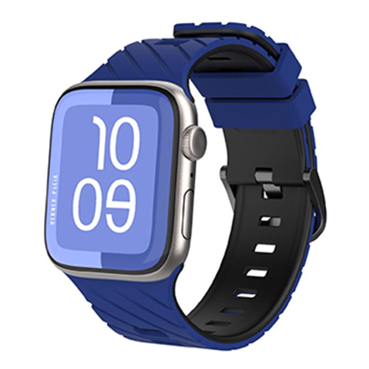 Bracelete de relógio diagonal bicolor em silicone, para Apple Watch 46mm / 49mm / 45mm / 44mm