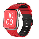 Bracelete de relógio diagonal bicolor em silicone, para Apple Watch 46mm / 49mm / 45mm / 44mm
