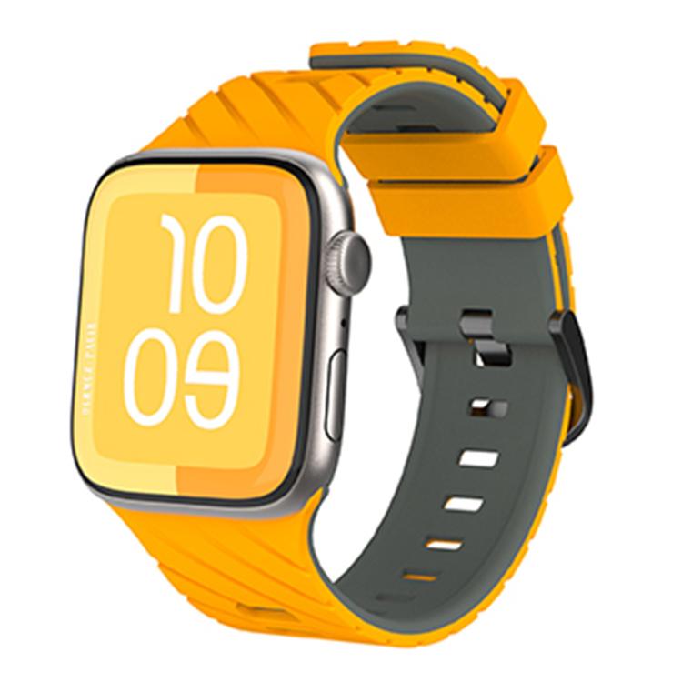 Bracelete de relógio diagonal bicolor em silicone, para Apple Watch 46mm / 49mm / 45mm / 44mm