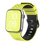 Bracelete de relógio diagonal bicolor em silicone, para Apple Watch 46mm / 49mm / 45mm / 44mm