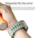 Correia de relógio em silicone de cor sólida estilo degrau personalizada, para Apple Watch 49mm / 46mm / 45mm / 44mm