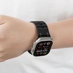Correia de relógio em silicone de cor sólida estilo degrau personalizada, para Apple Watch 49mm / 46mm / 45mm / 44mm