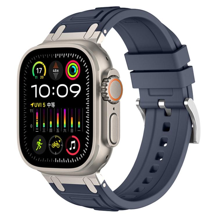Correia de relógio em silicone com armadura de tripla camada, para Apple Watch 49mm / 46mm / 45mm / 44mm, para Apple Watch 42mm / 41mm / 40mm / 38mm