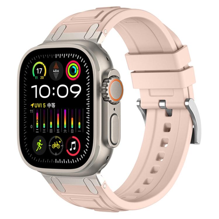 Correia de relógio em silicone com armadura de tripla camada, para Apple Watch 49mm / 46mm / 45mm / 44mm, para Apple Watch 42mm / 41mm / 40mm / 38mm