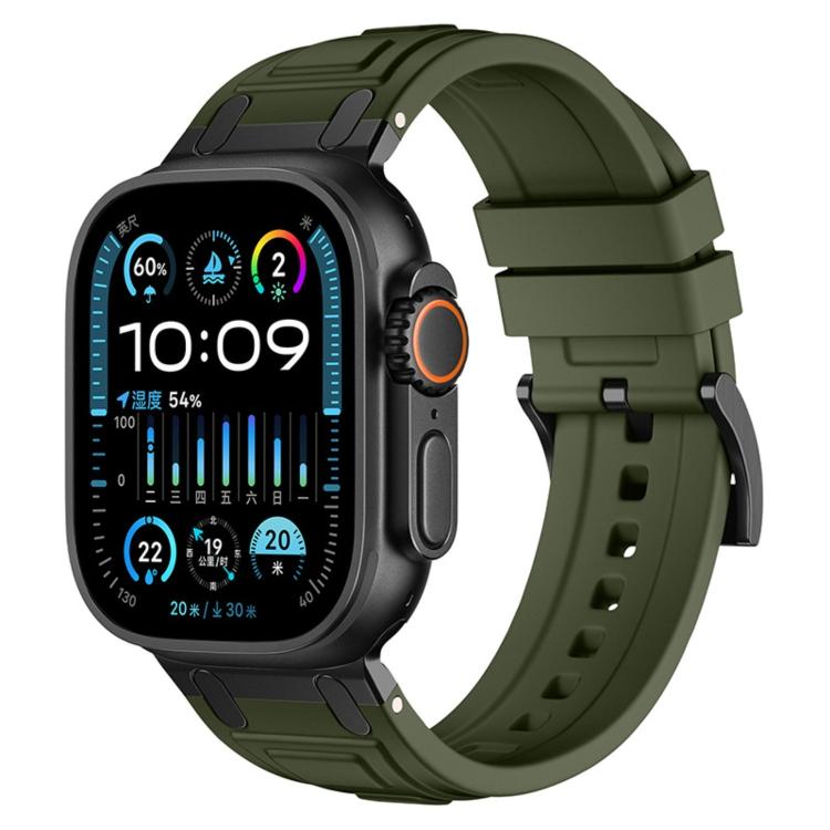 Correia de relógio em silicone com armadura de tripla camada, para Apple Watch 49mm / 46mm / 45mm / 44mm, para Apple Watch 42mm / 41mm / 40mm / 38mm