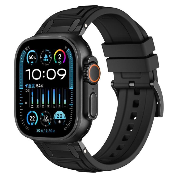 Correia de relógio em silicone com armadura de tripla camada, para Apple Watch 49mm / 46mm / 45mm / 44mm, para Apple Watch 42mm / 41mm / 40mm / 38mm