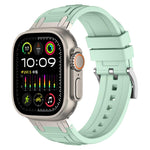 Correia de relógio em silicone com armadura de tripla camada, para Apple Watch 49mm / 46mm / 45mm / 44mm, para Apple Watch 42mm / 41mm / 40mm / 38mm