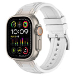 Correia de relógio em silicone com armadura de tripla camada, para Apple Watch 49mm / 46mm / 45mm / 44mm, para Apple Watch 42mm / 41mm / 40mm / 38mm