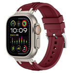 Correia de relógio em silicone com armadura de tripla camada, para Apple Watch 49mm / 46mm / 45mm / 44mm, para Apple Watch 42mm / 41mm / 40mm / 38mm