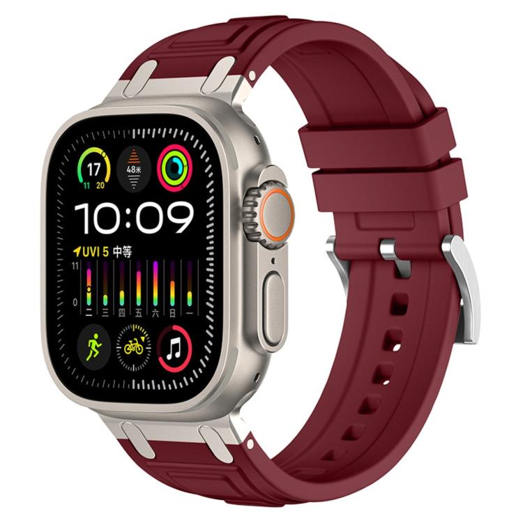 Correia de relógio em silicone com armadura de tripla camada, para Apple Watch 49mm / 46mm / 45mm / 44mm, para Apple Watch 42mm / 41mm / 40mm / 38mm