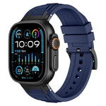 Correia de relógio em silicone com armadura de tripla camada, para Apple Watch 49mm / 46mm / 45mm / 44mm, para Apple Watch 42mm / 41mm / 40mm / 38mm