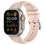 Correia de relógio em silicone com armadura de tripla camada, para Apple Watch 49mm / 46mm / 45mm / 44mm, para Apple Watch 42mm / 41mm / 40mm / 38mm