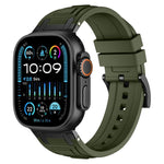 Correia de relógio em silicone com armadura de tripla camada, para Apple Watch 49mm / 46mm / 45mm / 44mm, para Apple Watch 42mm / 41mm / 40mm / 38mm