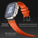 Correia de relógio em silicone com armadura de tripla camada, para Apple Watch 49mm / 46mm / 45mm / 44mm, para Apple Watch 42mm / 41mm / 40mm / 38mm