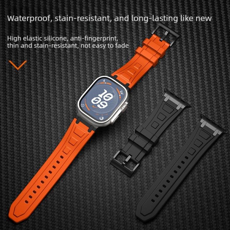 Correia de relógio em silicone com armadura de tripla camada, para Apple Watch 49mm / 46mm / 45mm / 44mm, para Apple Watch 42mm / 41mm / 40mm / 38mm