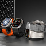 Correia de relógio em silicone com armadura de tripla camada, para Apple Watch 49mm / 46mm / 45mm / 44mm, para Apple Watch 42mm / 41mm / 40mm / 38mm