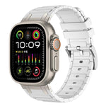 Bracelete de relógio em silicone com textura reforçada em forma de I, para Apple Watch 49mm / 46mm / 45mm / 44mm, para Apple Watch 42mm / 41mm / 40mm / 38mm