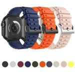 Bracelete de relógio em silicone com textura reforçada em forma de I, para Apple Watch 49mm / 46mm / 45mm / 44mm, para Apple Watch 42mm / 41mm / 40mm / 38mm