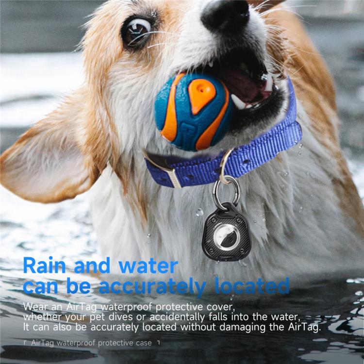 Para AirTag 2ª Geração / AirTag 1ª Geração Capa protetora impermeável para coleiras de animais de estimação com design de golfinho anti-perda