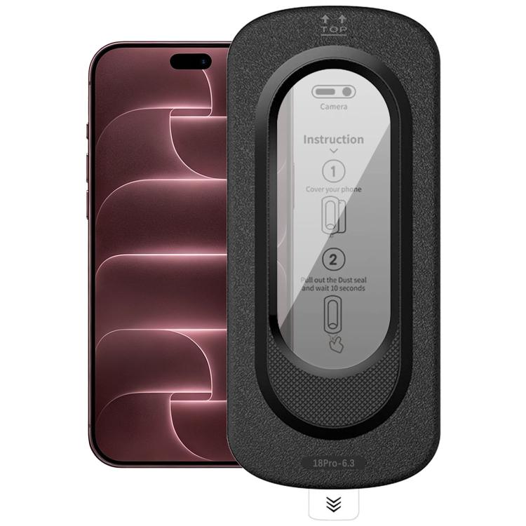 Smooth Anti-Fingerprint Easy Install Dust-Free Box Privacy Tempered Glass Film, For iPhone 18 Pro, For iPhone 18 Pro Max, For iPhone 17 Pro Max, For iPhone 17 Pro, For iPhone 17, For iPhone Air, For iPhone 16 Pro Max, For iPhone 16 Pro, For iPhone 16  ...