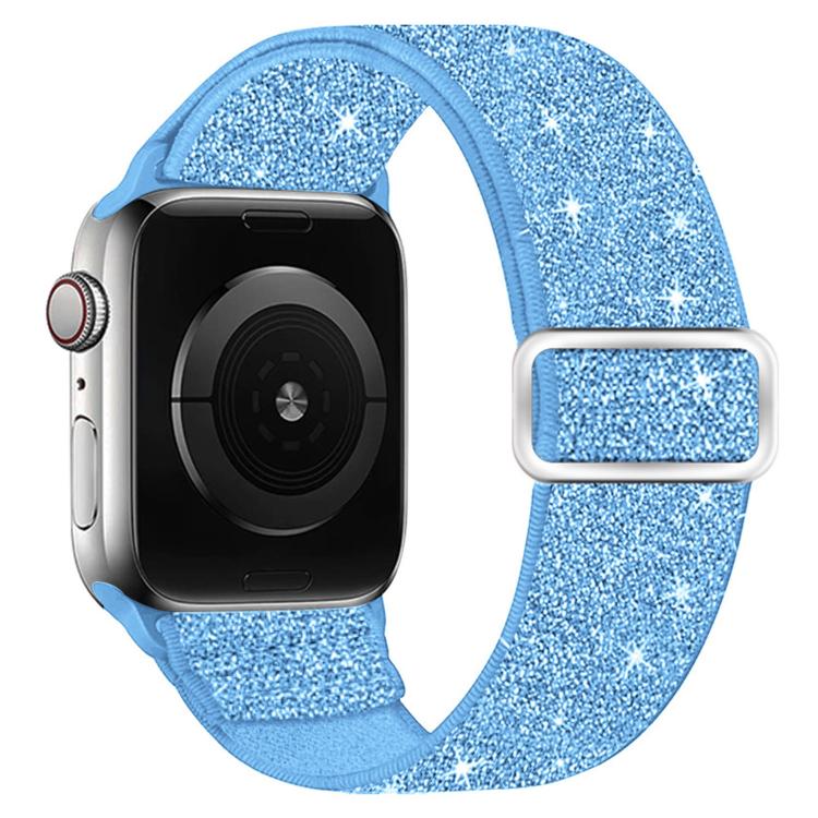 Correia de relógio em nylon elástico com glitter, para Apple Watch 49mm / 46mm / 45mm / 44mm, para Apple Watch 42mm / 41mm / 40mm / 38mm
